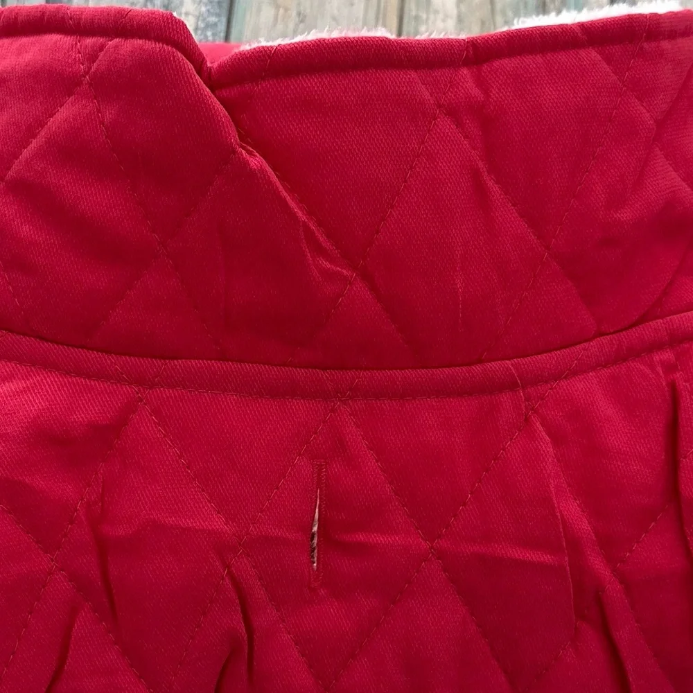 Warm Winter Coat DOG Coat SIZE XL Windproof Fleece Jacket Reflective RED New